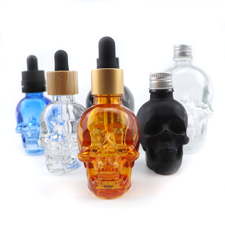 Skull Shape Perfume Essential Oil Dropper Bottles