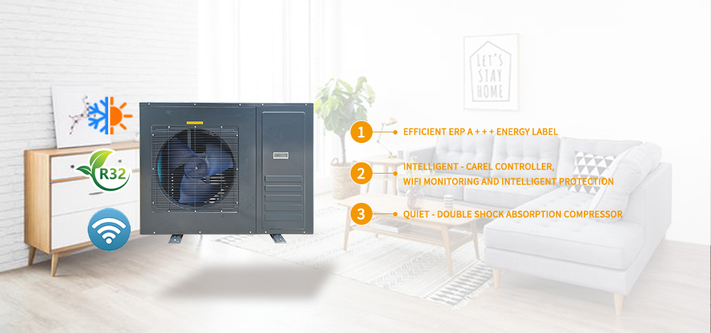 Split low temperature heat pump