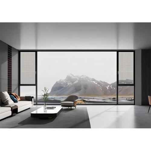 Projetos panorâmicos de janelas de batente de alumínio