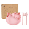 Printable Logo Wheat Straw Cartoon Children's Tableware Set for Kindergarten and Babies1