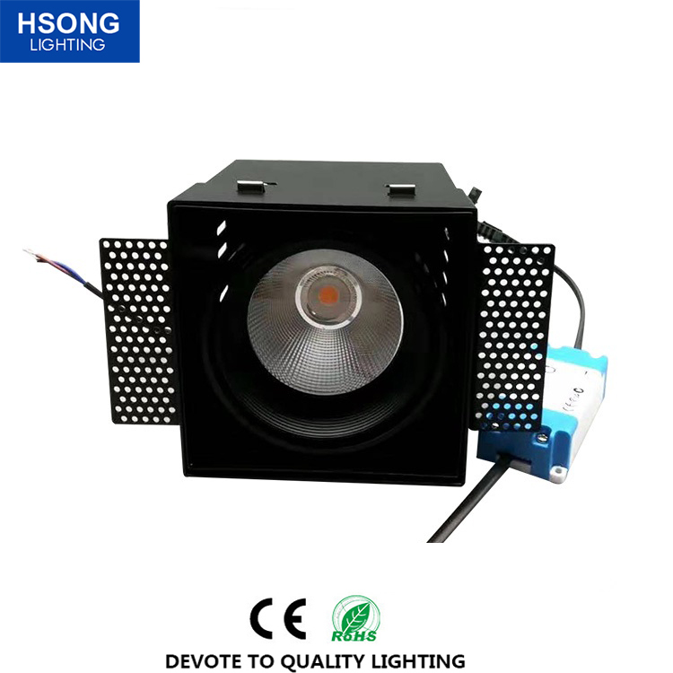 Hsong Lighting - Trimless cob recessed led downlights anti glare dimming downlight for Commercial Lighting LED COB Recessed Spotlights1