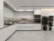 Λευκό μαύρο μεγάλο αδιάβροχο κλασικό σχέδιο ντουλάπας κουζίνας