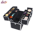 Aluminum Makeup Case with Trays for Cosmetics and Nail Storage1