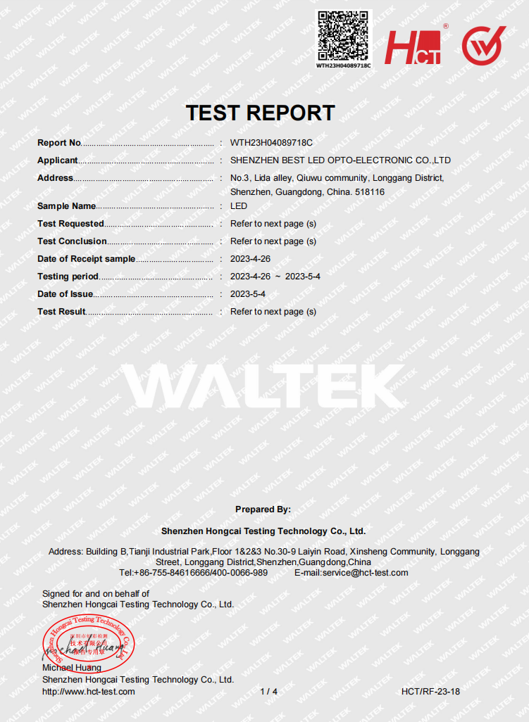 Halogen free test