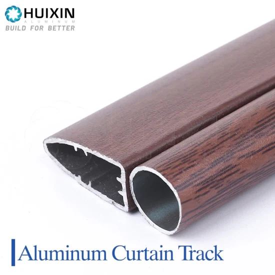 Foshan Factory Fabricator Cortina Track Serie Anodized Curtain Rod Aluminio Perfil1