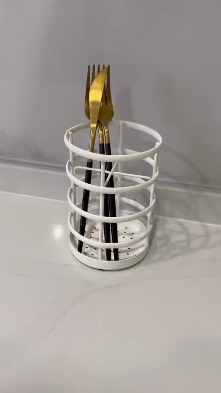 Gaiola de pauzinho de arame plano (revestimento em spray branco) ~ 1