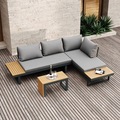 Échantillon gratuit Vente chaude étanche à haute densité Sponge Métal en aluminium Alloy Hotel Patio Garden Outdoor Sofa1