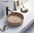 Serene 112DMC Matte Beige Bathroom Vanity Sink1