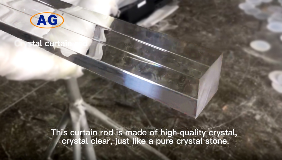 Crystal curtain rod