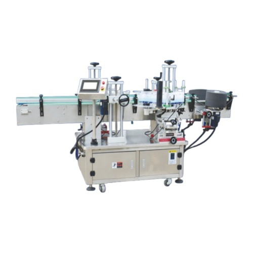 Étiqueteuse automatique de bouteilles double face | Applicateur d'étiquettes de type convoyeur à double surface en acier inoxydable