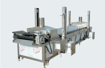 Continuous frying production line