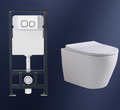 Cyclone Mute Flush Wall Hung Rimless Toilet1