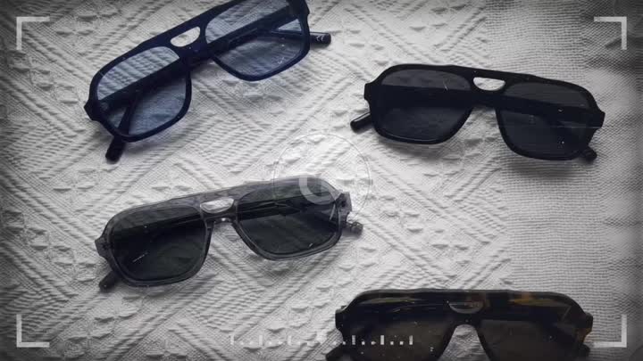 óculos de sol de acetato polarizado de design de moda