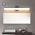 Modern Rectangular Black Aluminum Acrylic Wall Sconce for Bathroom Vanity Illumination1