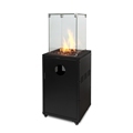 CE Approved Outdoor Glass Flame Fire Pit with Visible Dancing Flames and Gas Burner - Perfect Terrace Lounge Heater (OEM)1