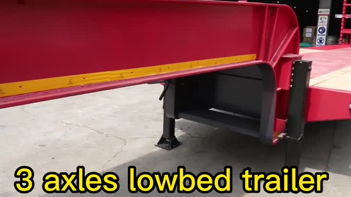 3 Axles Lowbed Semi Trailer