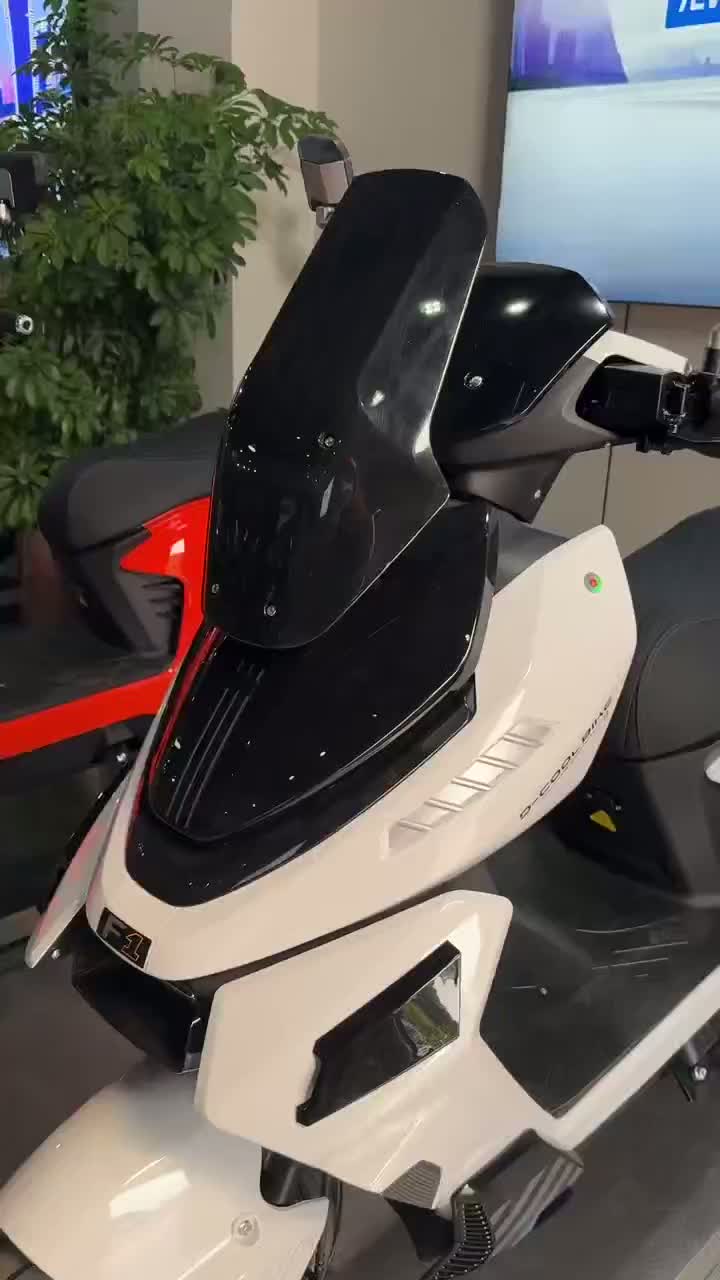 Electric Bike with Futuristic Black Windscreen Appeal