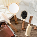 Salon-Quality 4PCS Hair Brush and Mirror Styling Set with Scalp Massager - Perfect Gift Kit for Detangling and Hair Care1