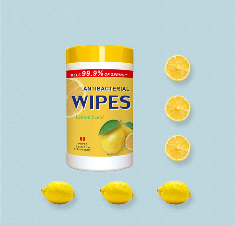 OEM Customized Antibacterial Canister Scented Disposable Wipes Daily Protective Disinfecting