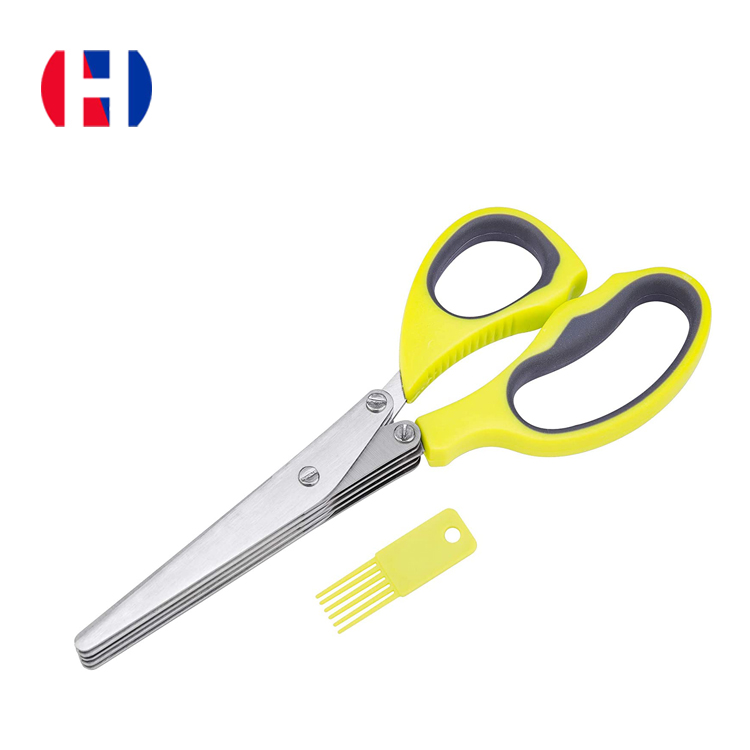 Multi-Function Scissors with 5 Stainless Steel Blades, Processing Herbs Paper HOZ Kitchenware1