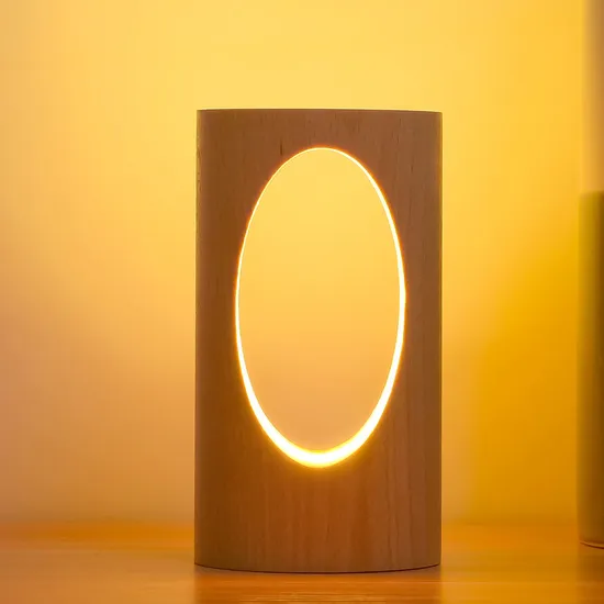 Elegante luz nocturna de madera maciza japonesa para decoración acogedora para el hogar1