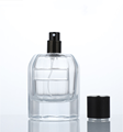 Flat Square Perfume Bottle 50ml Clear Spray Thickened Glass Bottle 100ml Divided Into Empty Bottles1