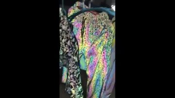 rainbow fleece puffer winter jacket