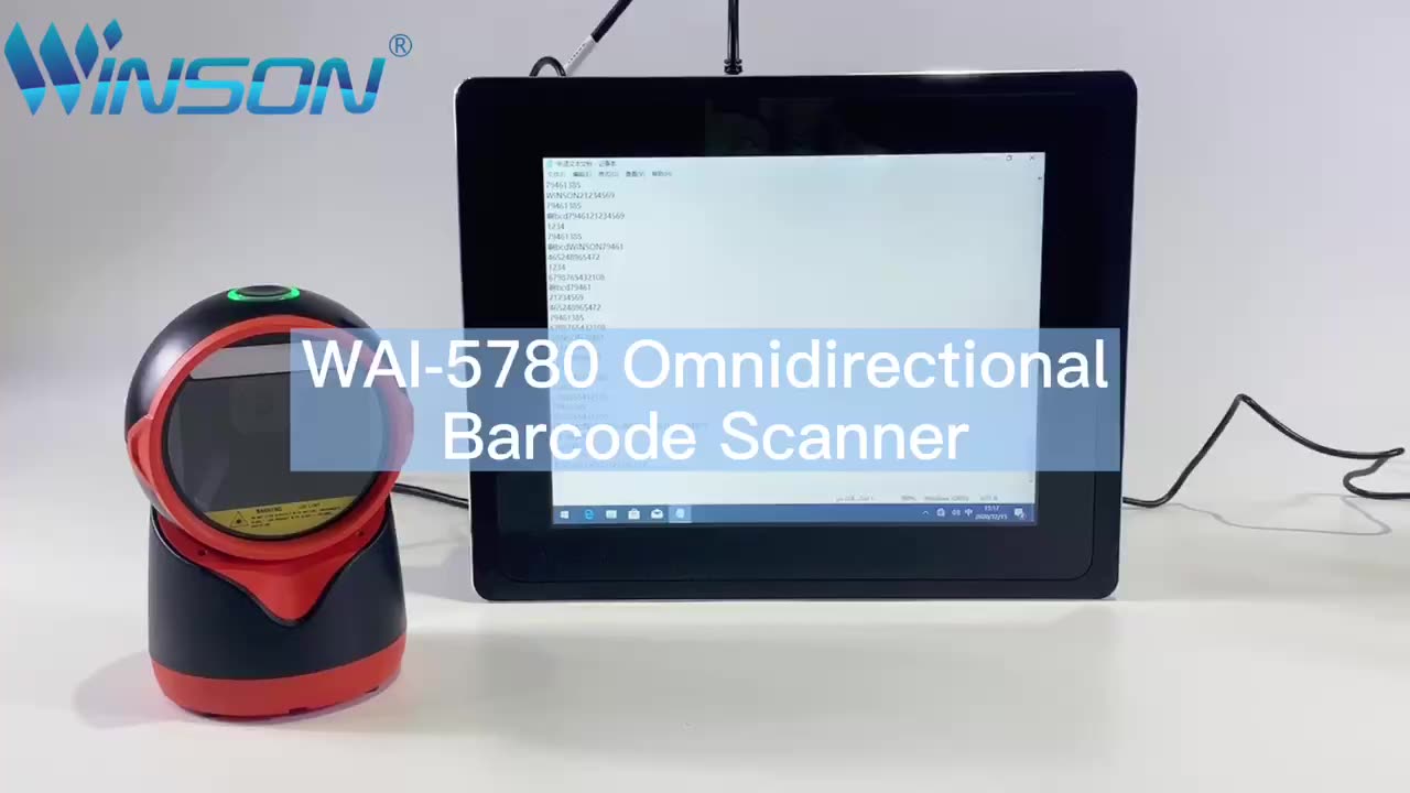 Winson WAI-5780 Custo-efetivo Omni Barcode Scanner Supermarket 2D Scanner1