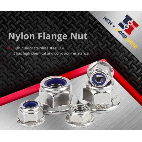 Porca do flange de nylon