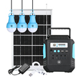 태양 광 키트 무선 스피커 라디오 FM 태양 에너지 비상 손전등 3 개의 전구가있는 ​​휴대용 태양열 조명 시스템