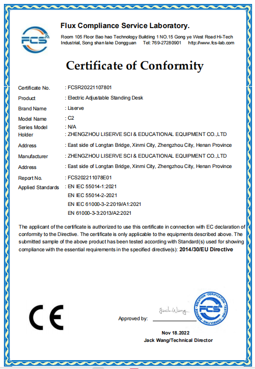 Certificate of Conformity