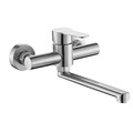 Factory Direct Wall-Mounted Brushed Nickel Kitchen Faucet1