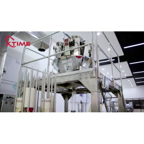 Dry vegetable filling capping laser coding and shrinking line