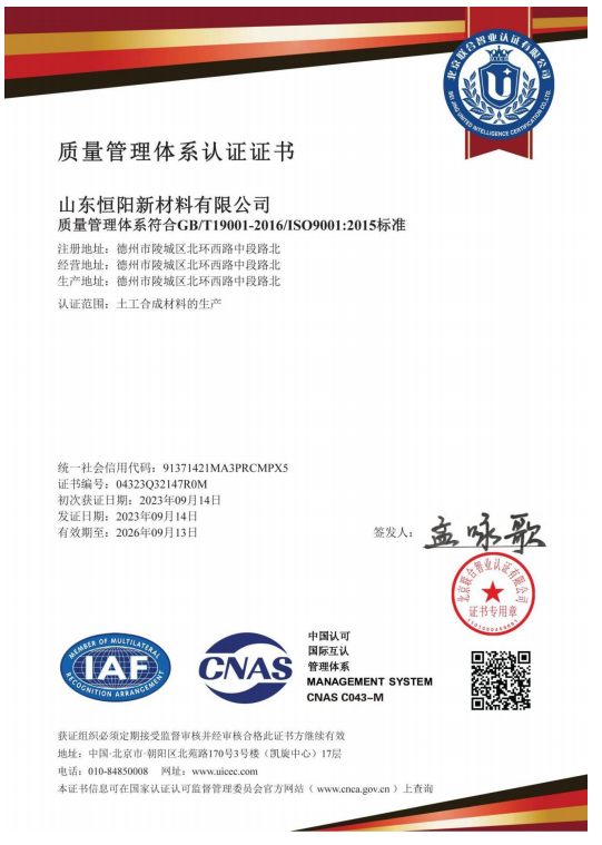 Quality Management System Certification