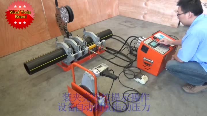 Automatic welding machine for polyethylene plastic