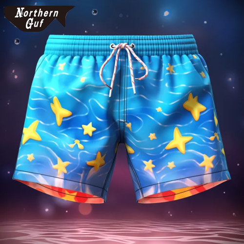 The dark blue design of the beach pants