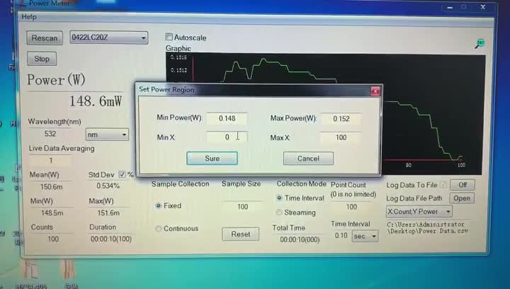 Thermopile Laser Power Meter für 50W