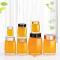 Hot Sale Square 100ml 180ml 360ml 750ml Glass Storage Jar With Bamboo Lids Honey Glass Jar 500ml1