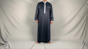 Classical Saudi clothes for men and adults with high Quality more breathable clothing Muslim Thobe1