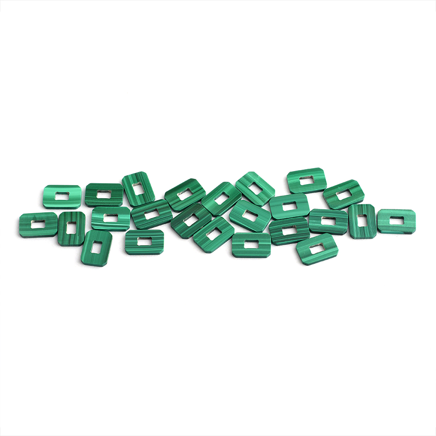 Malachite Square Flat Back Cutting