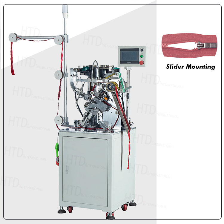 closed-end plastic zipper slider mounting machine