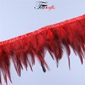 Hot Sale Red Decorative Feathers (10-13 cm) - Ideal for Carnival Costumes, Crafts, and Rooster Saddle Feather Trim1