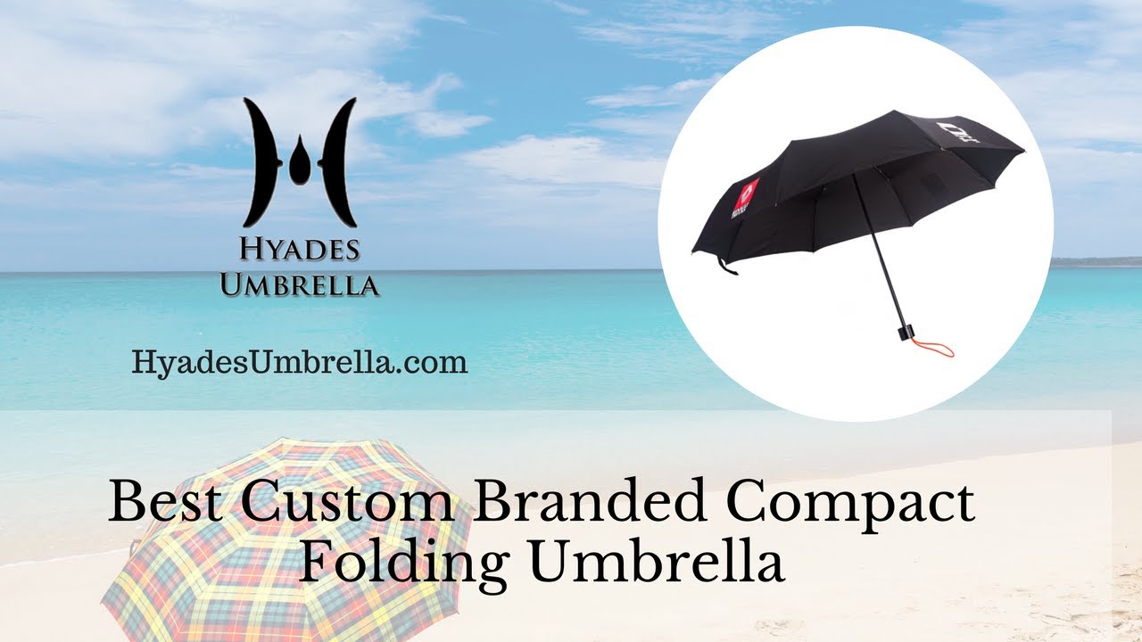 Custom Branded Compact Promotional 3 Folding Umbrella