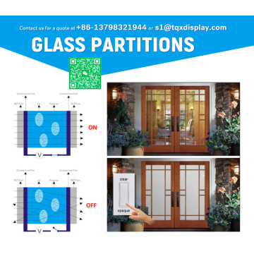 Decorative effect of dimming glass partition