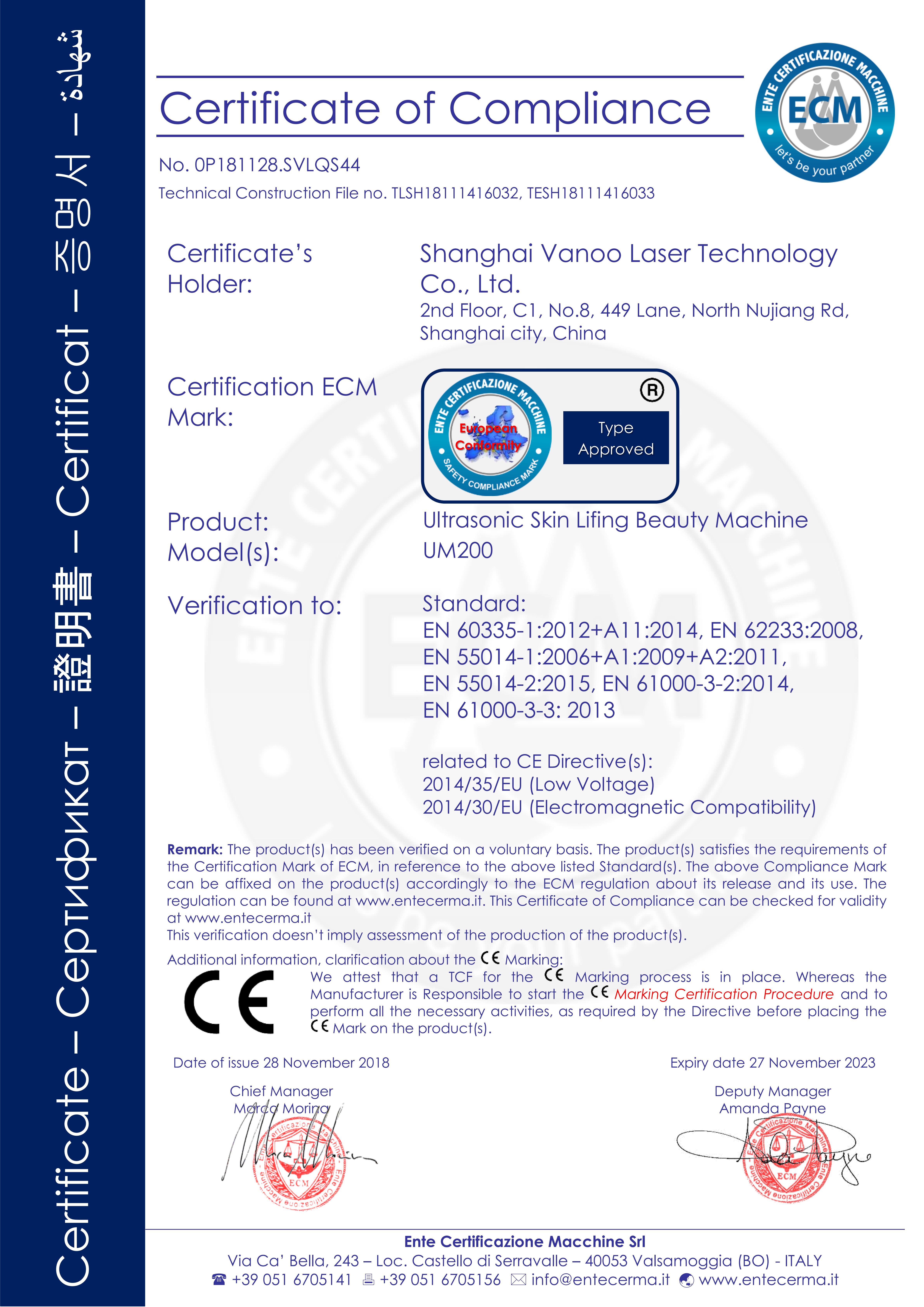 Certificate of Compliance