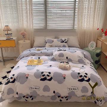 Panda Circle bed sheet cover bedding pillowcase se