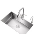 Stainless Steel Handmade Undermount Round Corner Single Bowl Kitchen Sink1