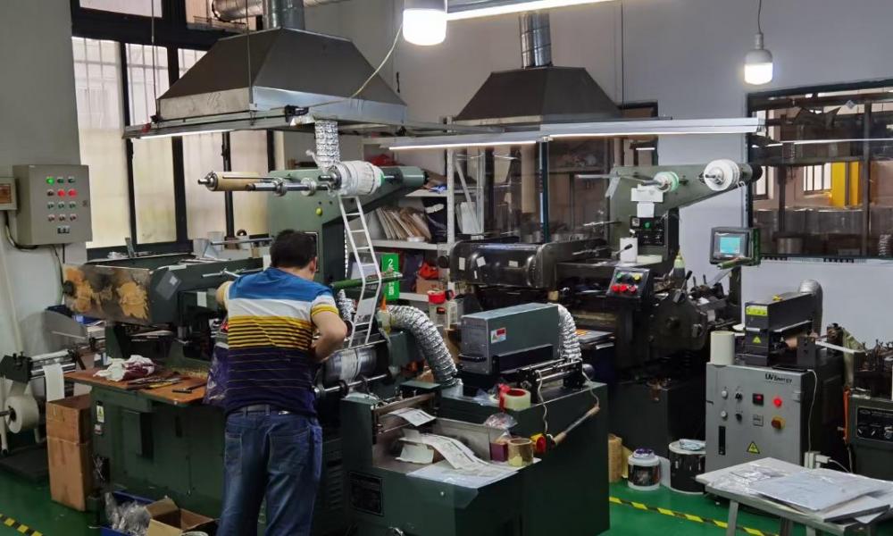 Four-color label printing machine