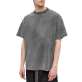 100% βαμβάκι βαρέως βάρος πτώση ώμου vintage street οξύ πλυμένο κενό t-shirts1