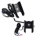 E-Bike Mobile Phone Mount - 12-80V Aluminum Alloy Waterproof Motorcycle Phone Holder with Charger1